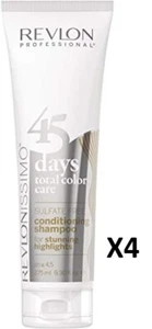 4 X Revlon Revlonissimo 45 Days Conditioning Shampoo Stunning Highlights 275 ml) - Picture 1 of 4