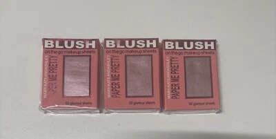 Lote de 3 hojas de maquillaje Mary-Kate & Ashley Paper Me Pretty Blush - Calor #809 Foto 1 de 2