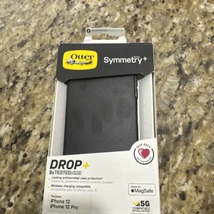 OtterBox Symmetry+ Case- Fits iPhone 12 or 12 Pro- Black (77-80138) B41 - Picture 1 of 3