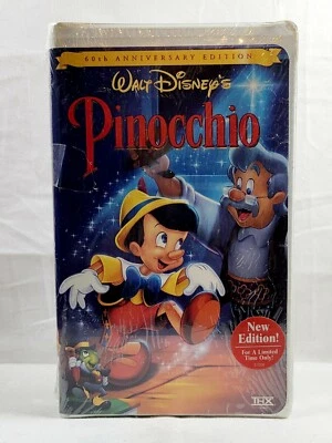 Disney's PINOCCHIO VHS, 60th Anniv. Limited Time Release -Sealed Clamshell, New  - Image 1 of 2