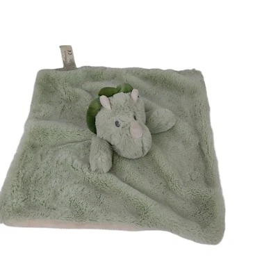 Kelly Toys Green Triceratops Dinosaur Security Blanket Lovey Crib Toy 14" - Image 1 of 4