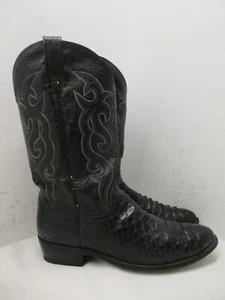 Stivali da cowboy Dan Post DPP3037 neri in pelle di pitone da uomo taglia 12 D - Foto 1 di 12