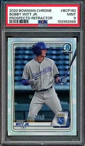 2020 Bowman Chrome #BCP160 Bobby Witt Jr. Refractor #214/499 PSA 9 - Bild 1 von 2
