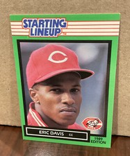 ERIC DAVIS 1989 KENNER STARTING LINEUP CARD - CINCINNATI REDS