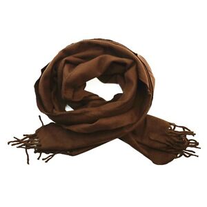 Men Women unisex 100% CASHMERE Made in Scotland Warm wrap Wool Scarf pure solid