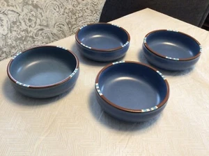 Dansk Mesa Sky Blue 5.75” Bowls Vintage Stoneware Japan 4pc NICE!! #BxL-5 - Picture 1 of 11
