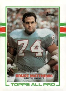 1989 Topps #91 Bruce Matthews Houston Oilers Football Card - Picture 1 of 2