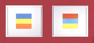 Ellsworth Kelly "line form color" 1951. Dos litografías originales. Foto 1 de 4