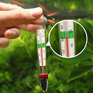 1PCS Glass Meter Fish Tank Water Temperature Aquarium Thermometer Suction Cup