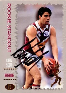 Signed 1994 Brisbane Bears AFL Dynamic Rookie Standout Card - Chris Scott - Picture 1 of 3