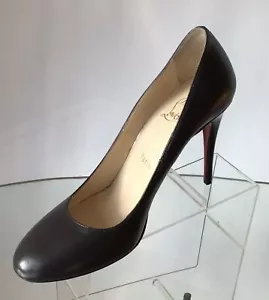 NUOVE décolleté Christian Louboutin Fifi 100 grigio scuro in pelle (taglia 37) - prezzo al dettaglio $695,00 - Foto 1 di 12