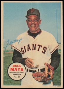 1968 O-Pee-Chee Posters OPC Pin-Ups Willie Mays San Francisco Giants #15