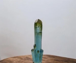 Premium Terminated Natural Indicolite Tourmaline Crystal  2.2 Grams 30x9x6 mm - Picture 1 of 6
