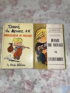 Set Of Two Dennis The Menace Books 1955-1960 First Editions - Picture 1 of 9