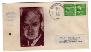 Linto Segunda Guerra Mundial Patriótico 1945 - Mayor General Wade H. Haislip 7º Ejército Cedar Run PA - Imagen 1 de 2