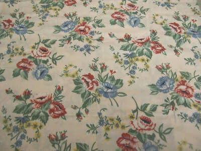 Vtg Floral Cotton Fabric Historic American Museum Collection Spectrix 1yd 27 " - Image 1 of 4