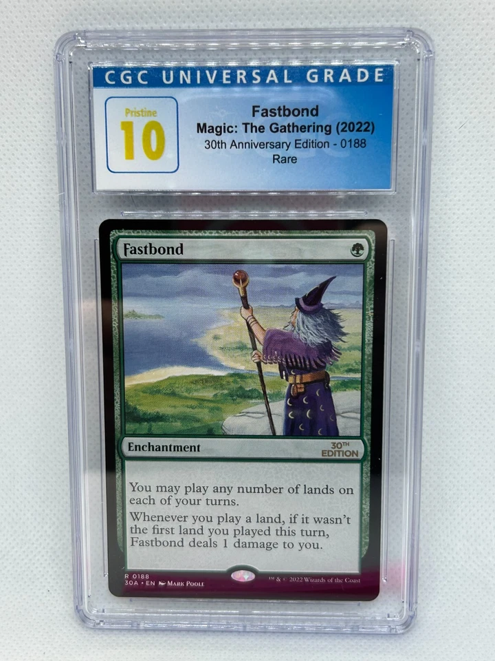 Fastbond - 30th Anniversary MtG Magic Not Retro Graded 10 Pristine CGC Pop 2! - Image 1 of 1