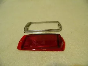 VINTAGE 1970.. DATSUN 510 ..REAR CLEARANCE LIGHT LENS AND STAINLESS TRIM - Picture 1 of 4