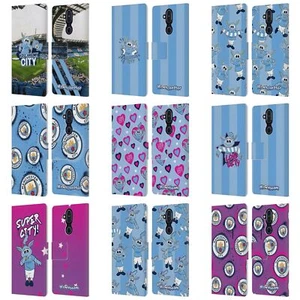 MAN CITY FC MOONCHESTER & MOONBEAM LEATHER BOOK CASE FOR MICROSOFT NOKIA PHONES - Picture 1 of 15