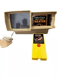 Vintage 1977 Fisher Price Movie Viewer Theater With 1 Movie Cartridge Works Pink - Picture 1 of 7