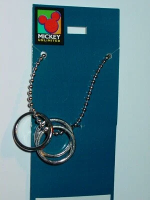 MICKEY MOUSE VINTAGE 1980's COLLECTIBLE DISNEY 18" 3 RING NECKLACE NOS B-139 - Image 1 of 3