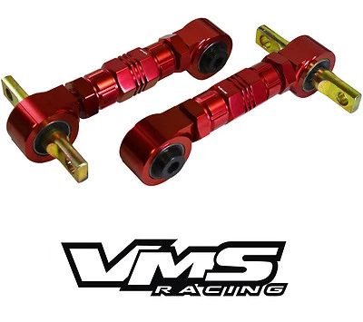 VMS REAR BILLET Adjustable CAMBER ARMS KIT 88-00 CIVIC CRX / 90-01 INTEGRA RED - Image 1 of 4