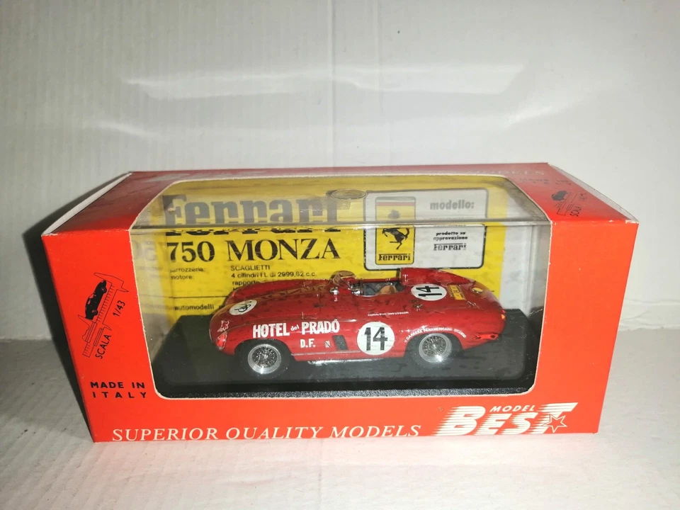 FERRARI 750 MONZA CARREARA PAN-AM 1954 ART.9149 BEST MODELS SCALA 1/43 - Immagine 1 di 1