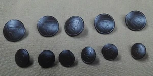 Repro WWI Y.M.C.A. Service Coat Button Set (Brown Finish) - Picture 1 of 7
