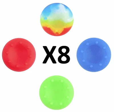8x Cover Tappi Silicone Gamepad Stick Analogico Pollice per PS4 XBOX ONE - Immagine 1 di 4