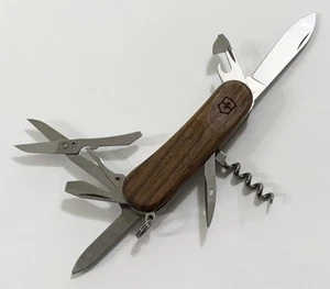 Victorinox Delemont Swiss Army Knife EVOLUTION WOOD 14 Multitool 85mm - Picture 1 of 17