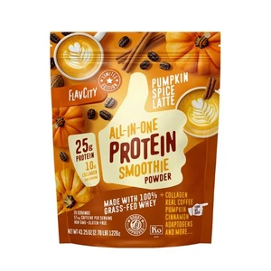 Proteine ​​del siero di latte alimentate con erba - latte di spezie di zucca - 25 g di proteine ​​e 57 mg di c... - Foto 1 di 9