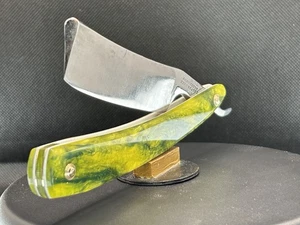 straight razor shave ready ( John Pitts, Custom Scales,  Brass In Spacer. 7/8+ - Picture 1 of 16