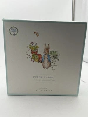 Pottery Barn Peter Rabbit Salad Plates Beatrix Potter 4 Pc Set Easter NEW IN BOX - Image 1 of 4