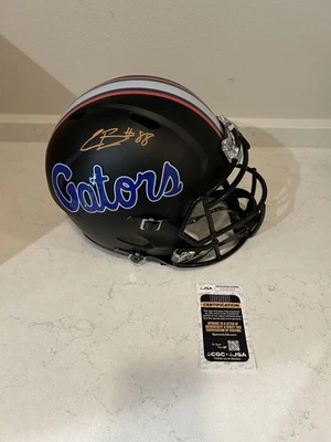 Caleb Banks Autographed Helmet Black Full Size Riddell Florida Gators JSA Cert - Image 1 of 4