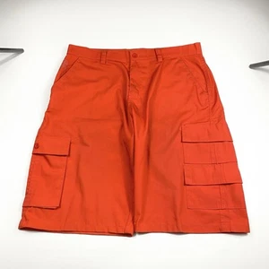 Vintage 90s/Y2K Red Ape Baggy Shorts Orange Sz 38” Oversized Streetwear Skater - Picture 1 of 15