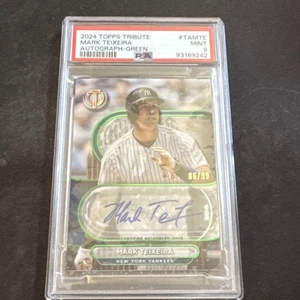 2024 Topps Tribute Mark Teixeira #Tamte Auto Green /99 Psa 9 - Picture 1 of 5