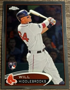 2012 Topps Chrome Will Middlebrooks Rookie #197 Boston Red Sox - Picture 1 of 2