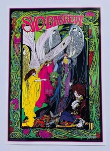 BOB MASSE SYD BARRETT COMMEMORATIVE ROCK POSTER SIGNED BY ARTIST - Picture 1 of 2