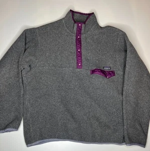 90s Vintage Patagonia Synchilla Snap-T Fleece Pullover Grau XL (Passt L) Jamaica - Bild 1 von 10