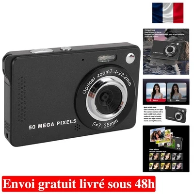 Appareil Photo Compact Haute Définition 1080P avec Fonction Minuterie - Noir - Photo 1/4