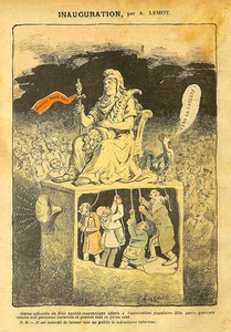 FRANC-MAÇONNERIE ( FREEMASONRY ) JUSTICE POUR TOUS / DESSIN LEMOT 1905 - Picture 1 of 1