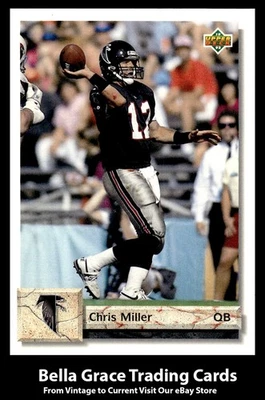 1992 Upper Deck Chris Miller #291 Atlanta Falcons NFL Football - Image 1 of 2