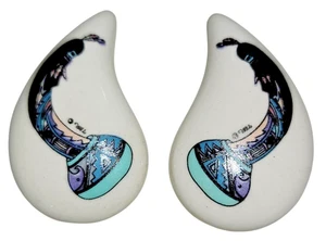 Southwestern Native American Figure and Vase Ceramic Earrings New - Picture 1 of 11