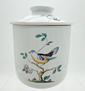 Spode Queen's Bird Large Ceramic Lidded Storage Cookie / Biscuit Jar Floral - Picture 1 of 15