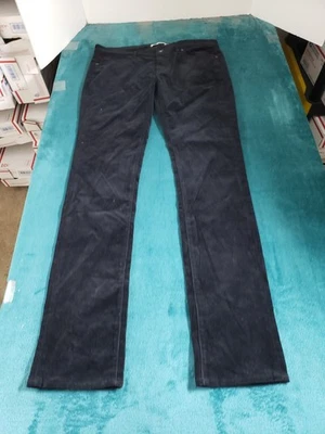 Pantalones de mezclilla Uniqlo para mujer talla 29 negros de pana elásticos tiro medio rectos nuevos con etiquetas Foto 1 de 4