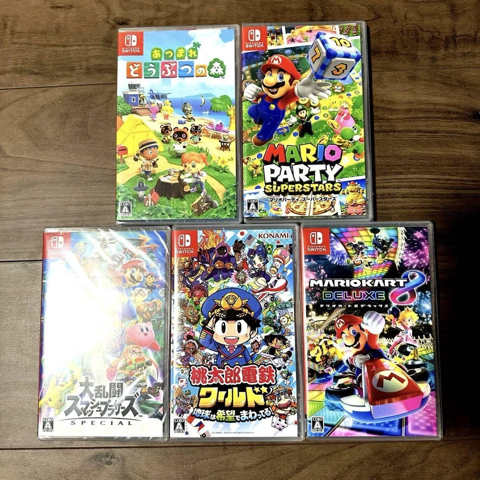 Nintendo Switch Game Lot 5 New Sealed Super Smash Mario Kart Animal Crossing - Image 1 of 1