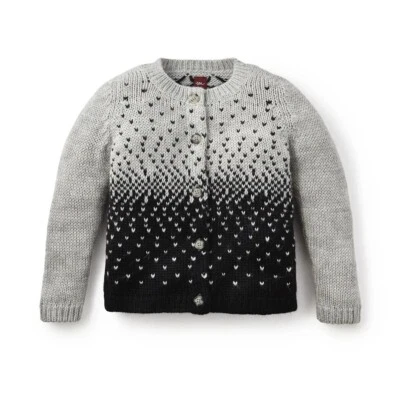 Tea Collection 女孩 Marti 羊驼混纺羊毛毛衣开衫全新带标签 6-7 — 第 1/4 张图片