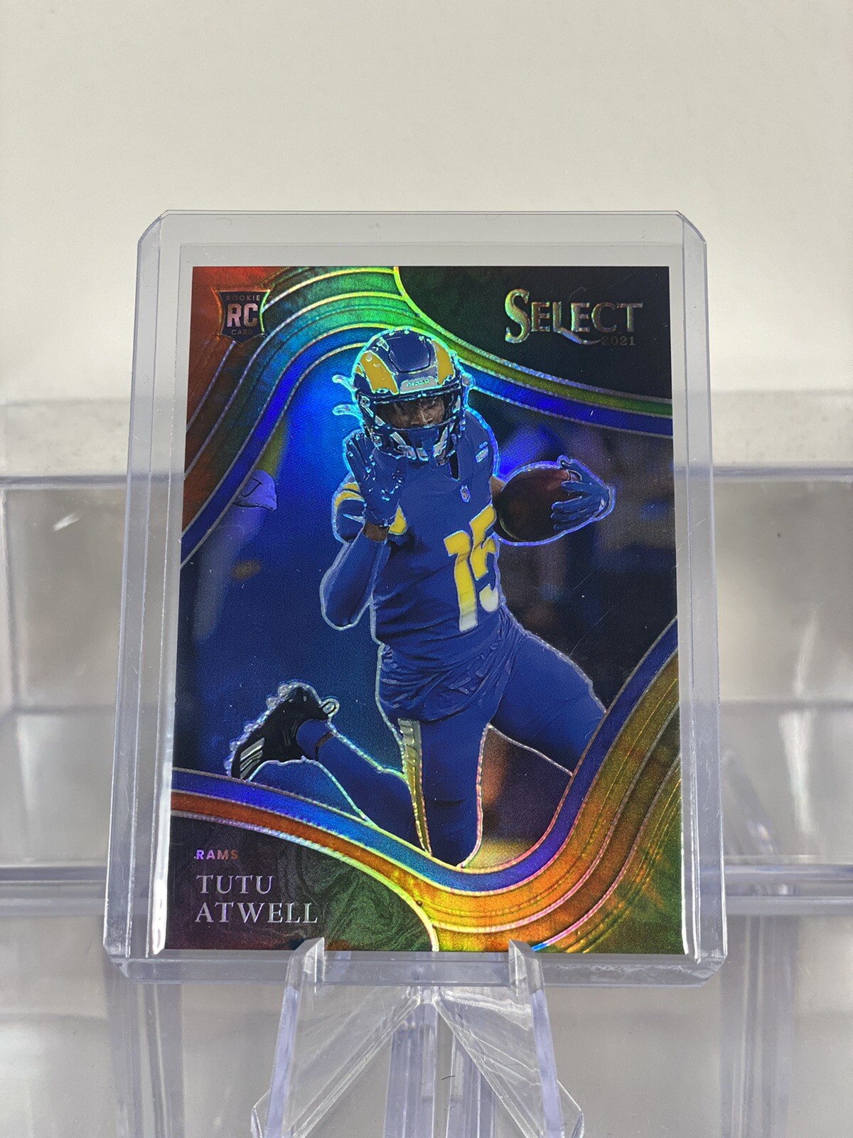 2021 Panini Select Tutu Atwell "SSP" Tie Dye Field Level Prizm /25 Rookie RC