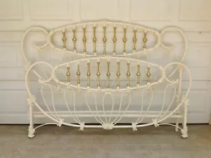 Iron and Brass King Sized Bed Frame - Picture 1 of 3