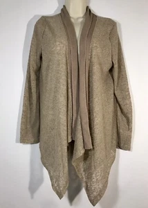 Monoreno Women Waterfall Long Sleeve Open-Front Cardigan Large Coffee Brown - Picture 1 of 8
